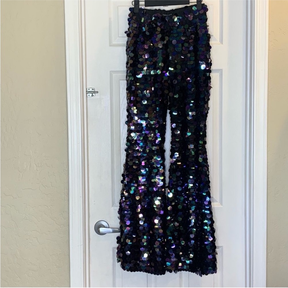 Current Mood by Dolls Kill Lights of Lust Flare Pants Size Small